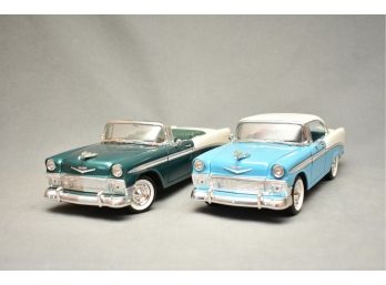 Pair Of ERTL Die-cast 1956 Chevrolet Bel Airs 1:18