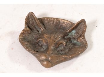 Bronze Cat Ashtray