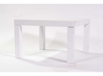 White Parsons Side Table