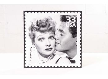 I Love Lucy Postage Stamp Print On Metal