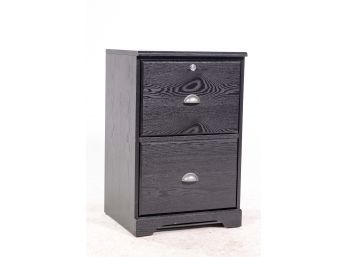Black Wood Filing Cabinet