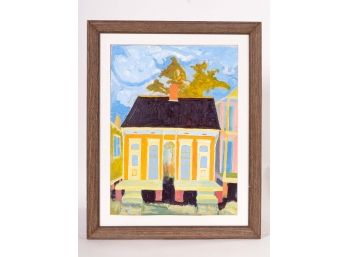 Painting Of A New Orleans Shotgun Style House