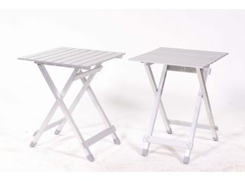 Pair Of Metal Folding Tables