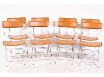 Set Of Eight DWR Lina Folding Chairs, Original Retail $170 Each