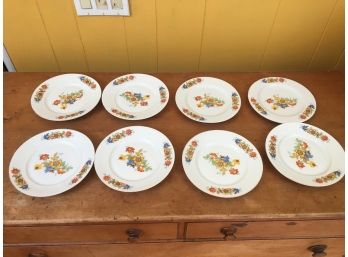 Set Of 8 Vintage Royal Bayreuth 7 3/4'  Ceramic Plates.