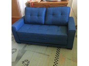 Blue Loveseat / Pull Out Bed. Very Light.