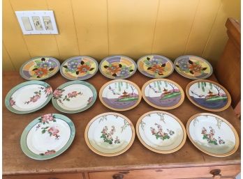 Collection Of 14 Japanese Luster Ware Porcelain  71/2' Plates.