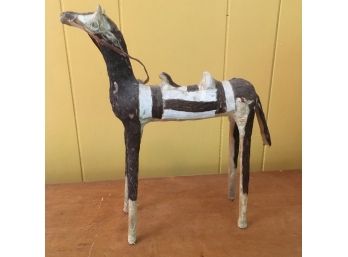 Vintage Wooden Horse From Nigeria.
