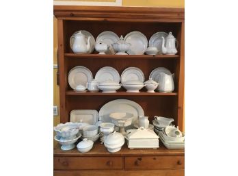 Very Large Lot Of White Ironstone And Porcelain Vintage And Antique Dinning Ware Dishes.
