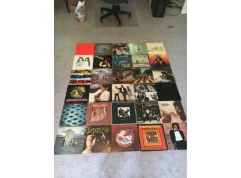 Lot Of 30 Records, All Are Classic Rock Including AC/DC, Beatles, Rolling Stones, Van Halen, The Police, Ect.