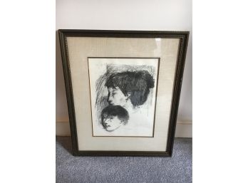 Alexander Dobkin (New York, 1908-1975) Mother And Child Signed Limited Edition Lithograph