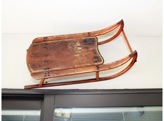 An Antique Wood Child's Sled