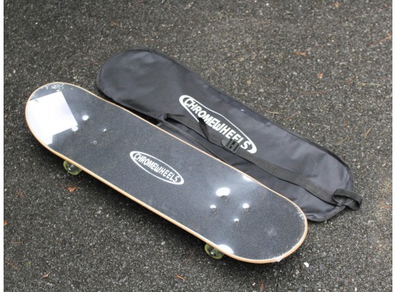 A Skateboard And Bag By Chromewheels