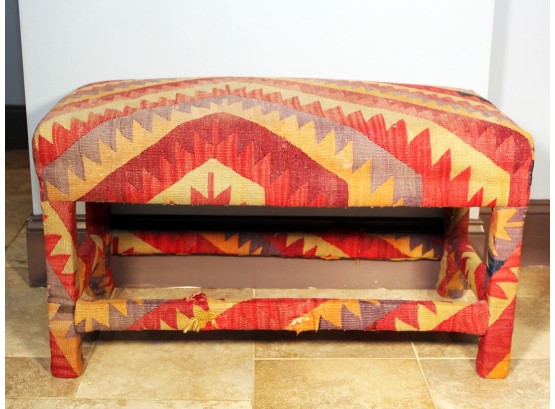 A Southwestern Inspired Upholstered Bench