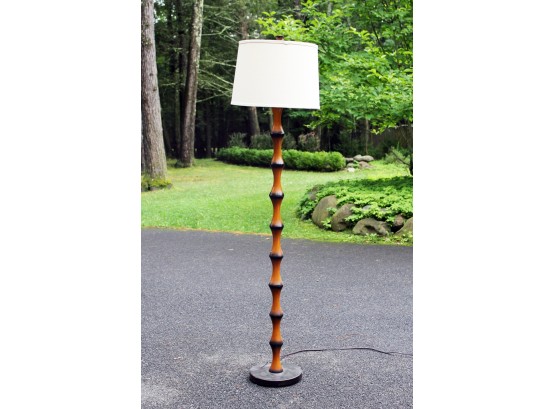 A Wood Standing Lamp