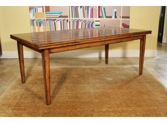 A Cherry Wood Cantilever Leaf Dining Table By Apropos Furniture