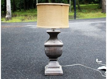 A Wood Lamp By Pottery Barn