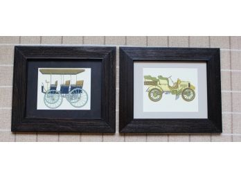 A Pairing Of Vintage Style Auto Artwork