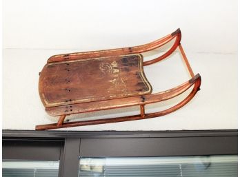 An Antique Wood Child's Sled