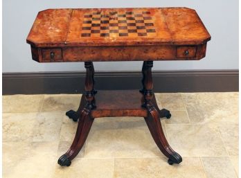 A Burl Wood Game Table, Possibly Maitland-Smith