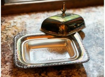 A Vintage Silverplate Serving Platter And Cloche