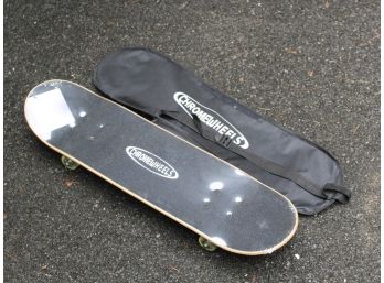 A Skateboard And Bag By Chromewheels