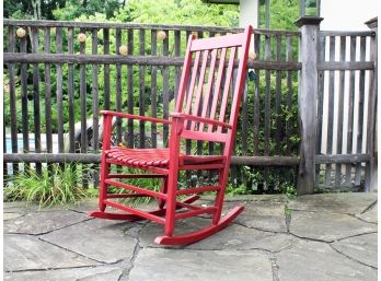 A Painted Wood Rocker By New River