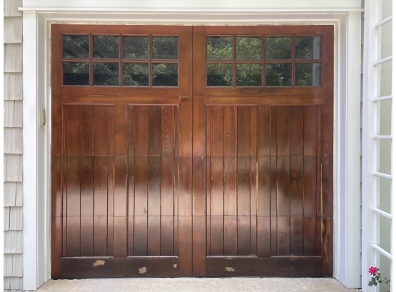 A Solid Wood Paneled Garage Door 2 Of 2