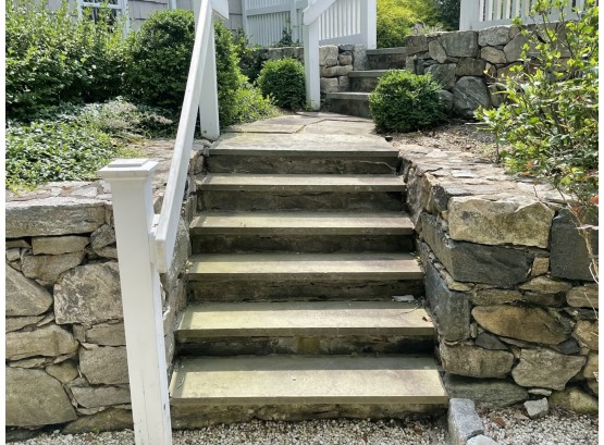 A Bluestone Slab Staircase And Connecting Landing