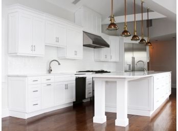 A Full Luxury Designer Kitchen - Marble, Sinks/Fitting, And Cabinetry
