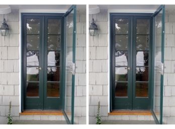 A Pair Of Vintage Exterior French Doors And Screens