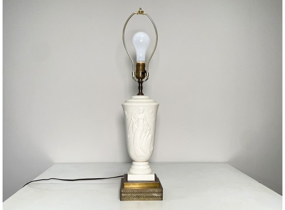 A Ceramic Lamp By Lenox