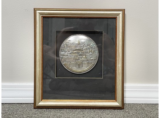 A Holy Land Themed Cast Metal Medallion