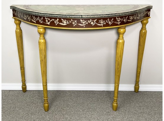 A Vintage Painted Console Table In Adam Style