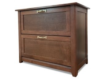 A Solid Wood Paneled Double File Drawer By Baronet Furniture