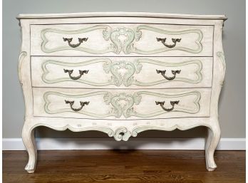 A Vintage Painted Wood Chest Of Drawers In Louis XV Style By Louis Solomon Furniture