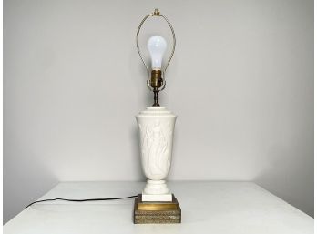 A Ceramic Lamp By Lenox