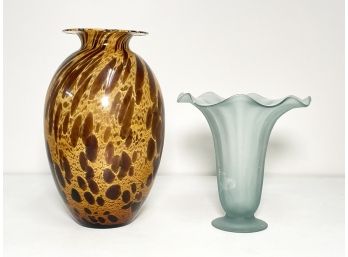 An Art Glass Vase Pairing