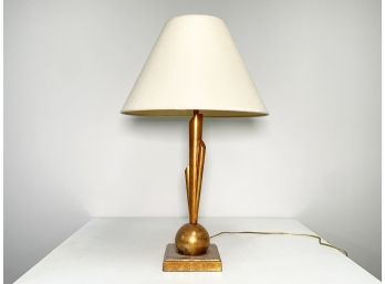 A Deco Inspired Bronze Tone Accent Lamp