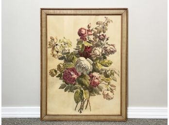 An Antique Floral Pastel, Signed Drummond