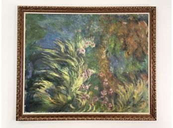 A Vintage Abstract Oil On Canvas, Framed, Signed