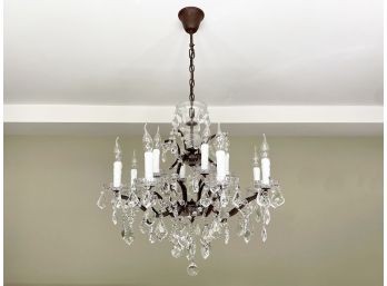 A Gorgeous Crystal Chandelier By Restoration Hardware