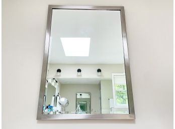 A Modern Brushed Steel Mirror By Room And Board