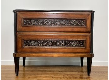 A Burl Wood Commode By Baker Furniture, Milling Road Line