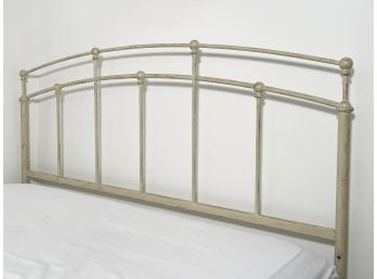 A Painted Metal Queen Size Headboard