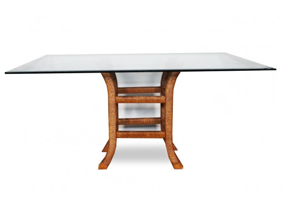 A Glass Top Dining Table