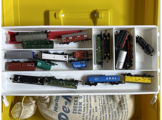 A Box Of Miniature Vintage Trains
