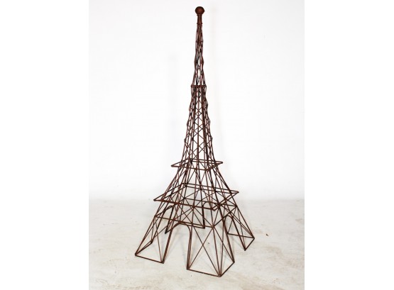 A Large Metal Eiffel Tower Model