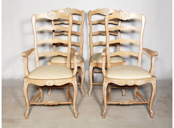 A Set Of 4 Italian Export Ladder Back Chairs By CM