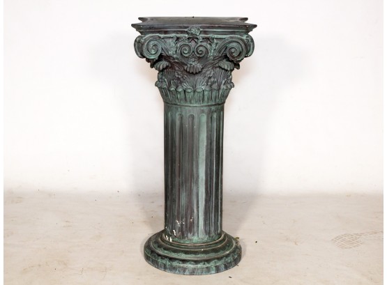 A Cast Stone Column Pedestal